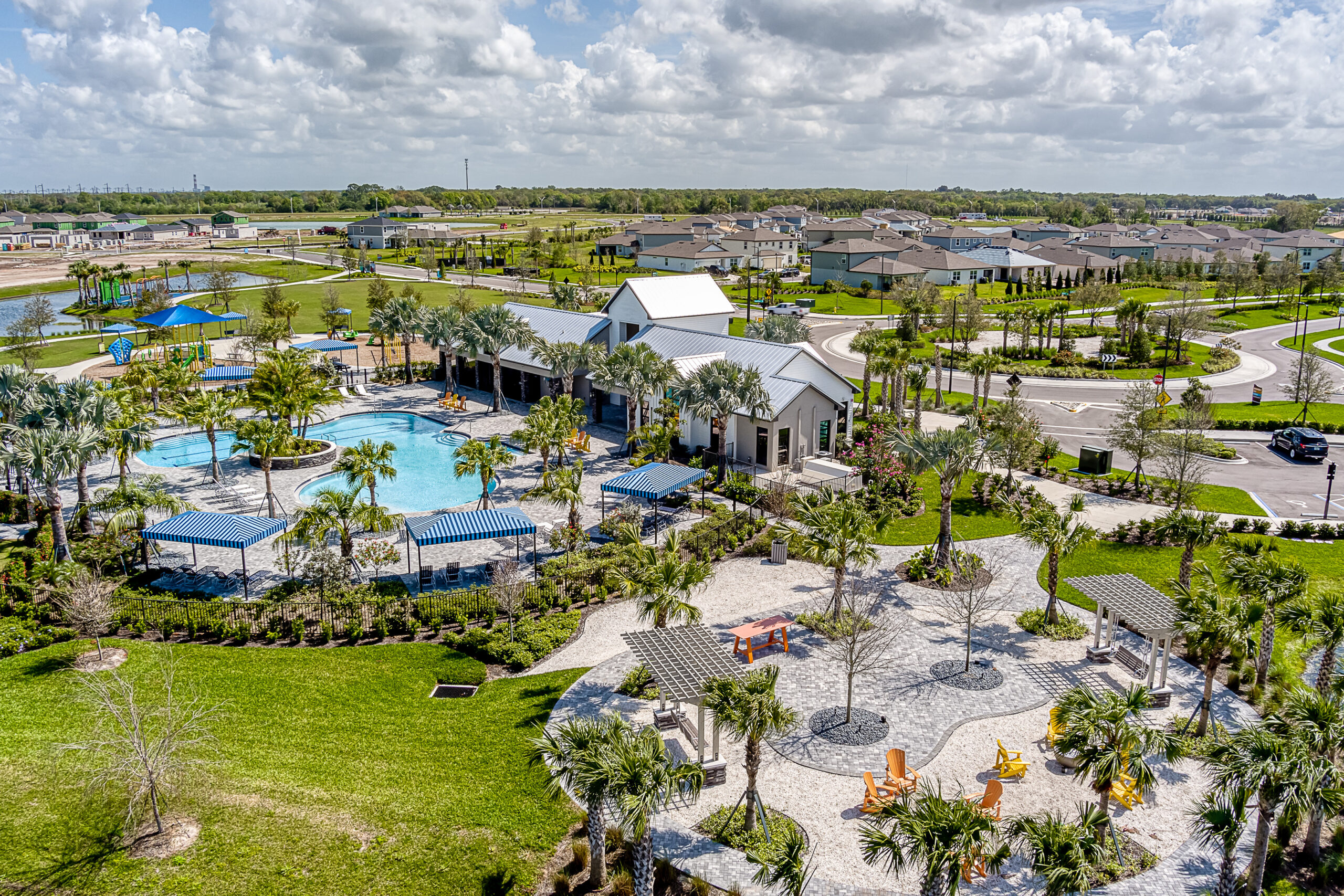 North River Ranch clubhouse and pool area in Parrish Florida